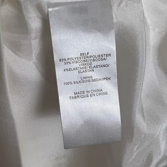 Tibi Florence White Long Puff Sleeve Mini Dress Size 2 - Picture 12 of 13